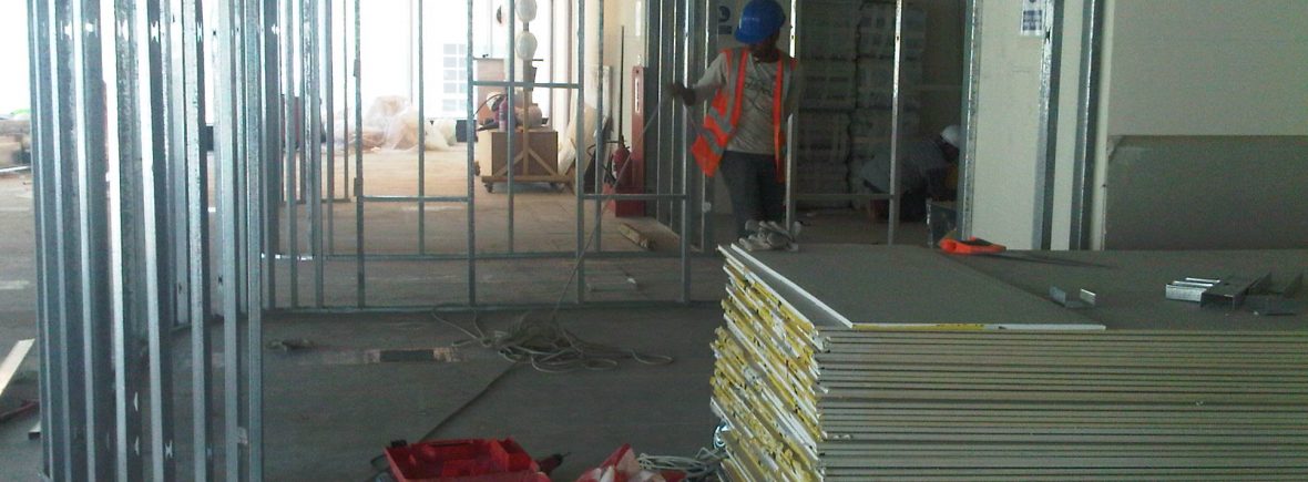 Stud and track for curved gypsum wall